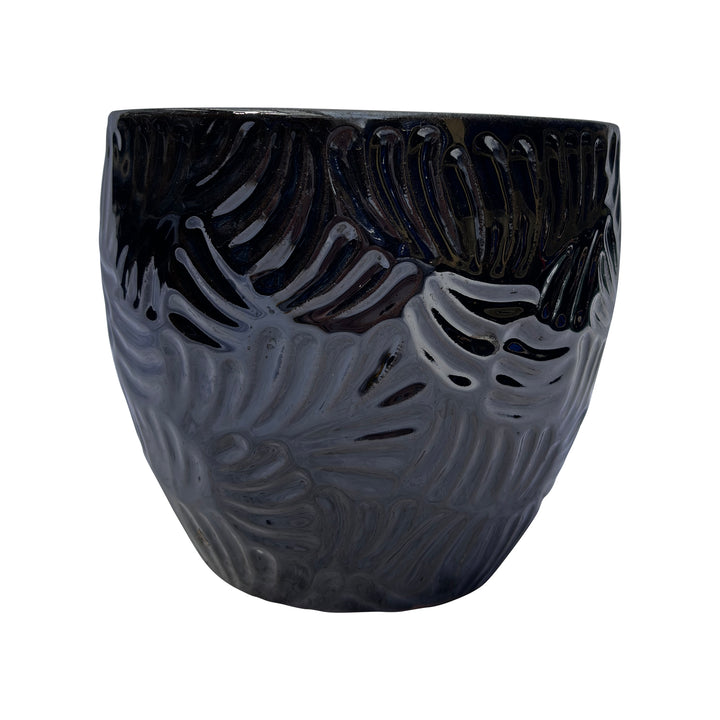 Black Maze Egg Ceramic Pot
