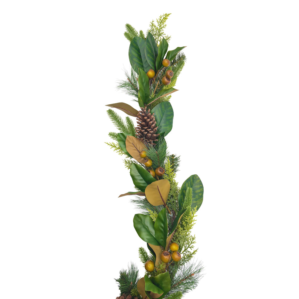 Magnolia and Pinecone Collection Garland