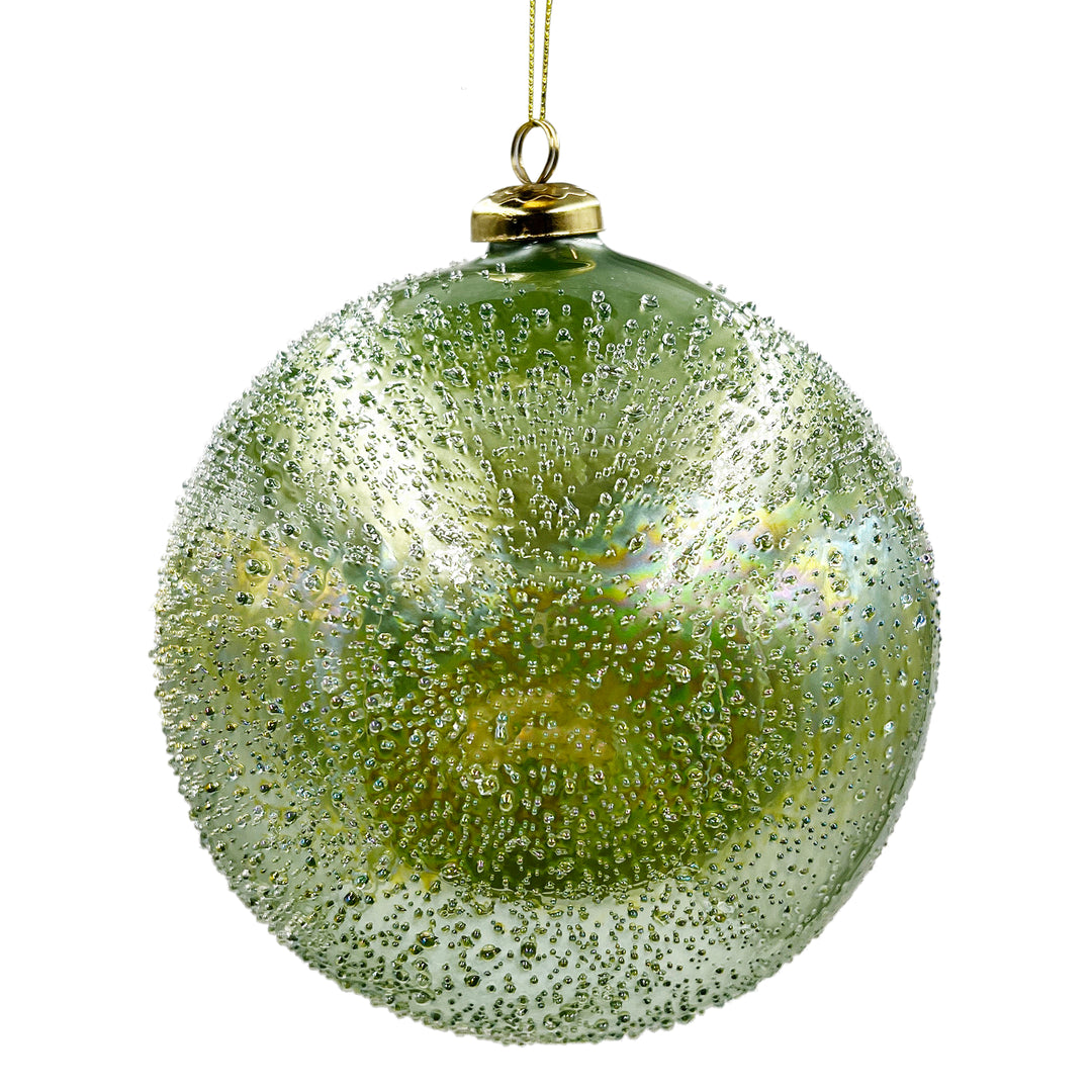 Iridescent Teal Ball Ornament