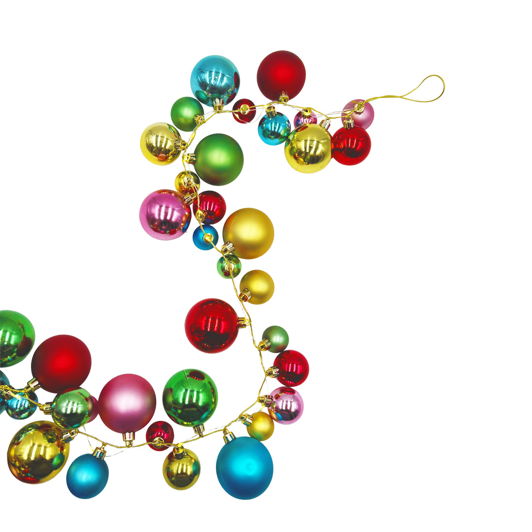 Vintage Christmas Ball Ornament Garland