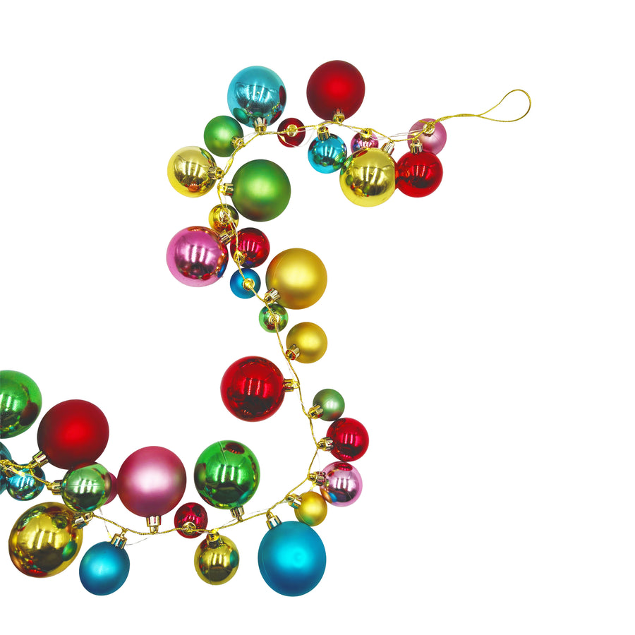 Vintage Christmas Ball Ornament Garland