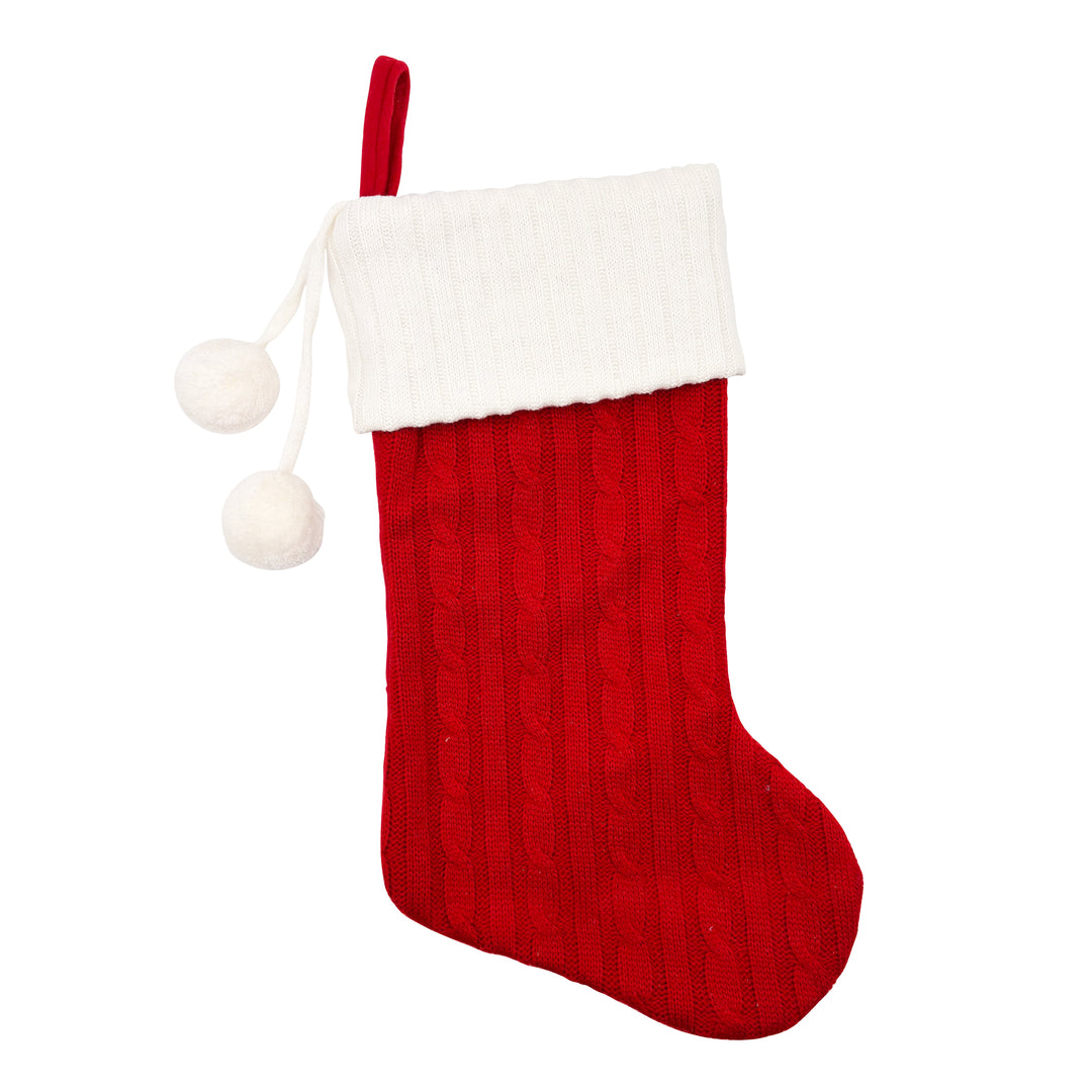 Classic Red Stocking with White Trim