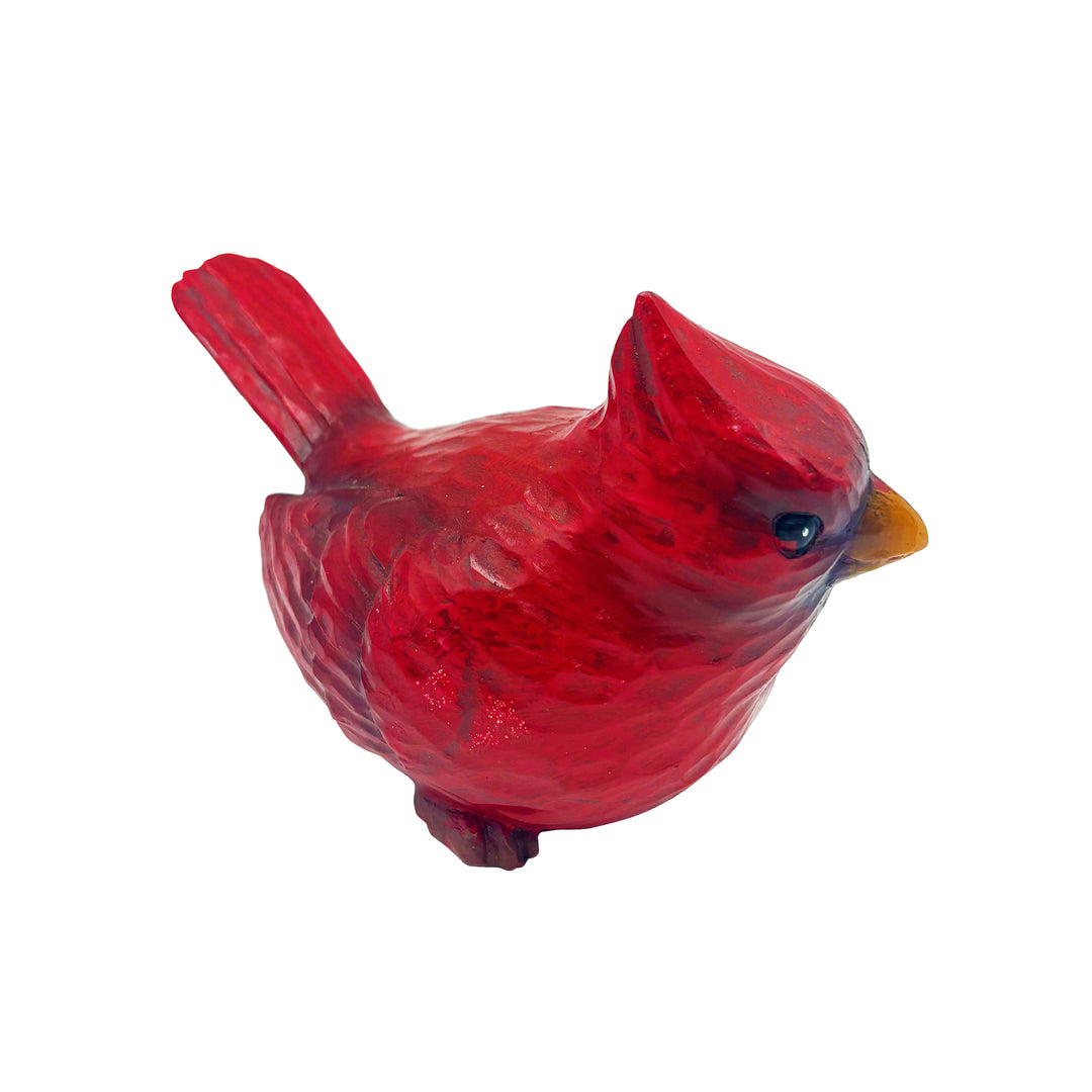 Wood-Look Resin Holiday Cardinal Figurine