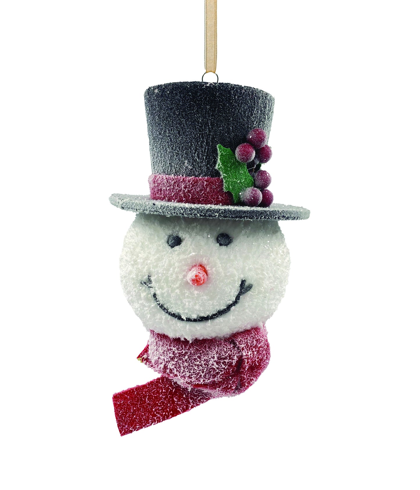 Snowman Wearing Top Hat Ornament 8"