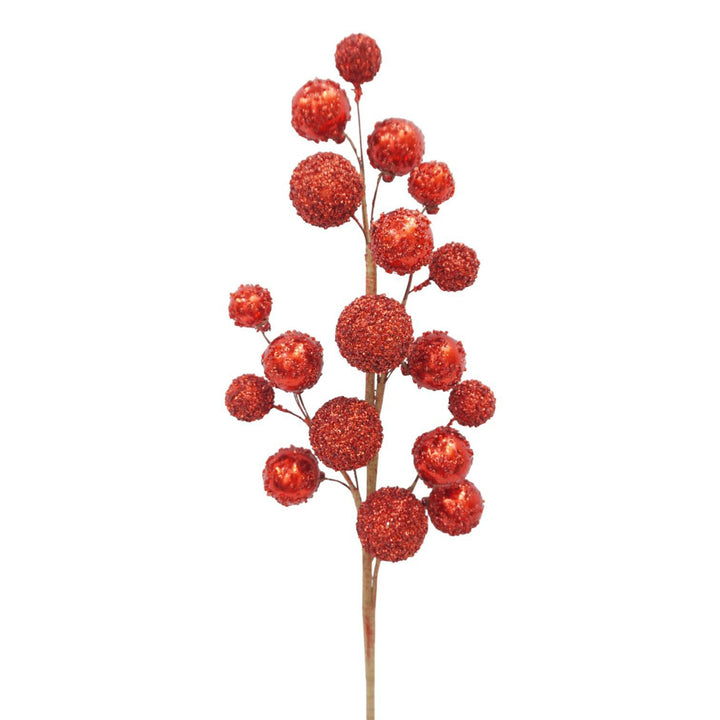 Two-Toned Glitter Ball Spray Red