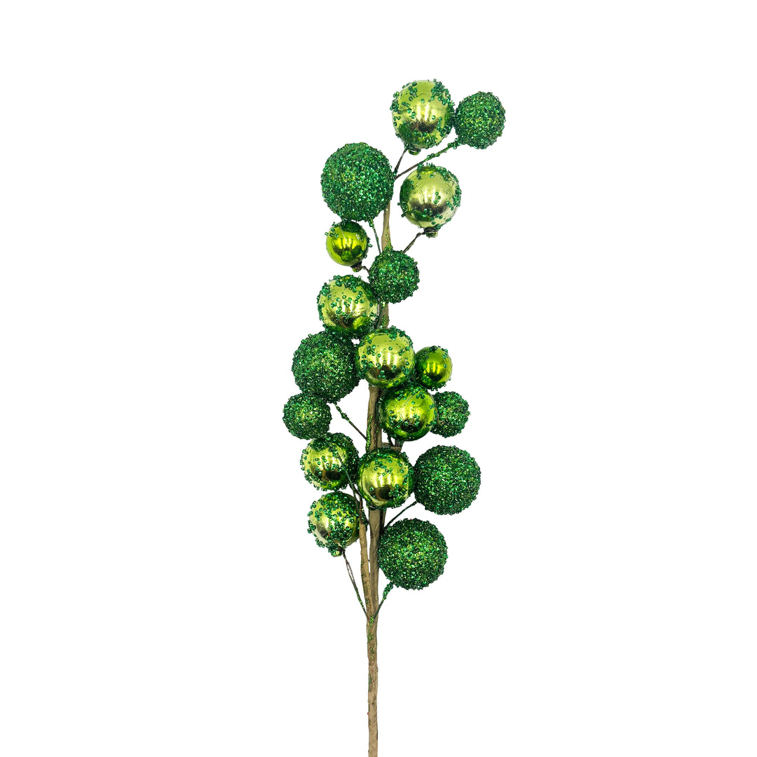 Two-Tone Green Glitter Ball Spray