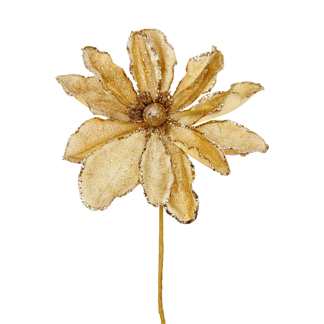 Gold Beaded Magnolia Stem