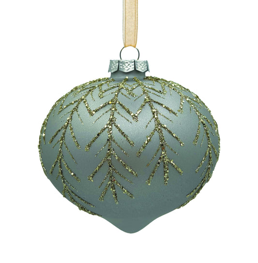 Pine Needle Glass Onion Ornament