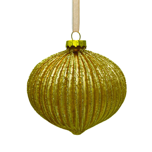 Gold Onion Glass Ornament