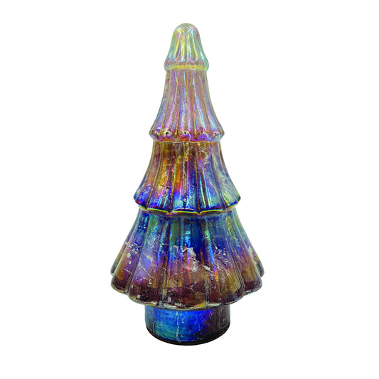 Iridescent Glass Tabletop Tree 10"