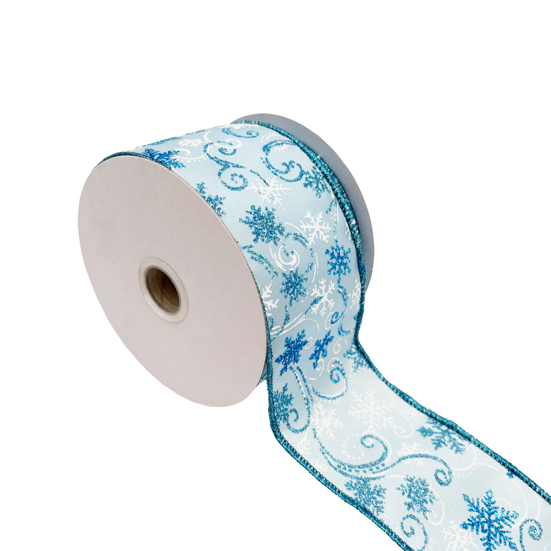Blue Snowflake Ribbon