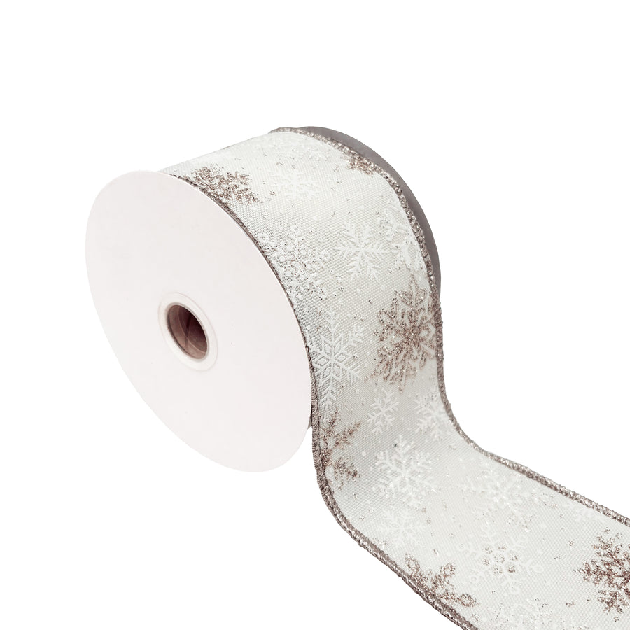Ivory Snowflake Ribbon