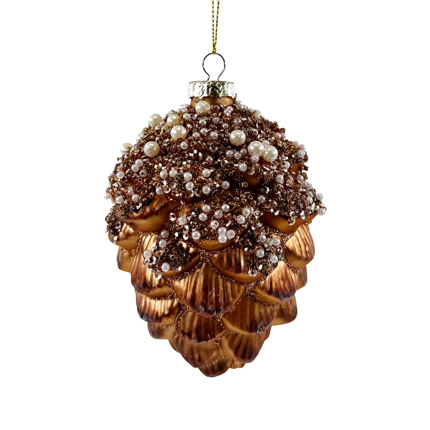 Gold Glass Pinecone Ornament