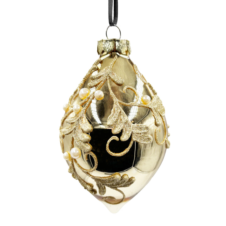 Gold Floral Finial Ornament 6" Finial