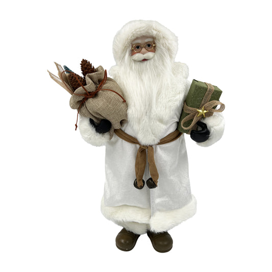 Ivory Santa with Presents 21"