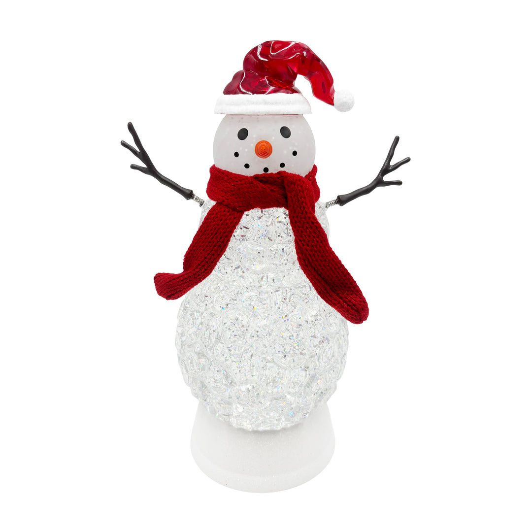 Lit Shimmering Snowman