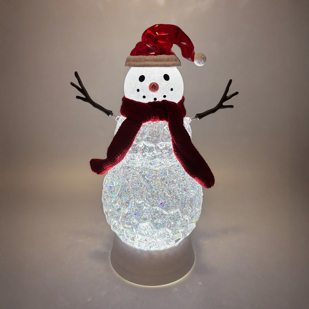 Lit Shimmering Snowman