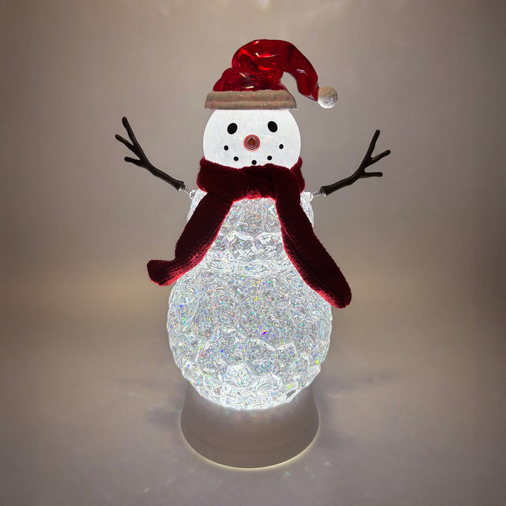 Lit Shimmering Snowman