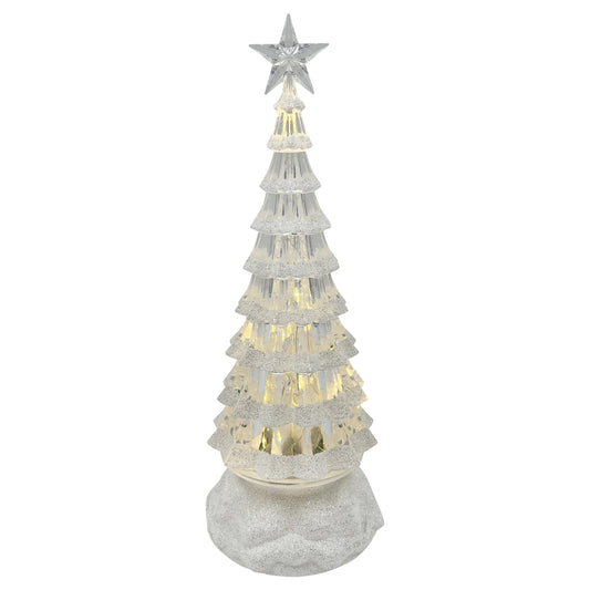 Light-Up Clear Acrylic Tabletop Tree with Star 10"