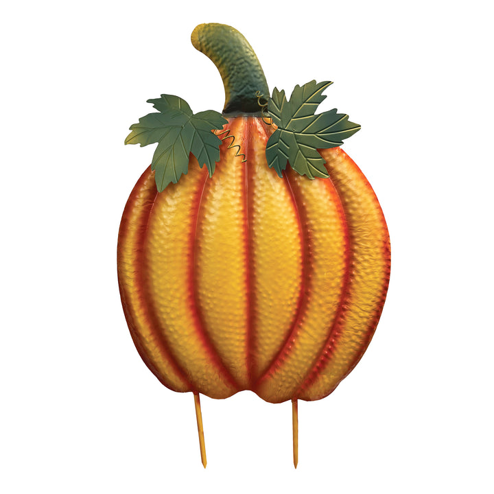 Metal Pumpkin Yard Stake 44"