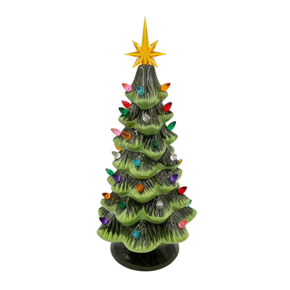 Lit Ceramic Christmas Tree