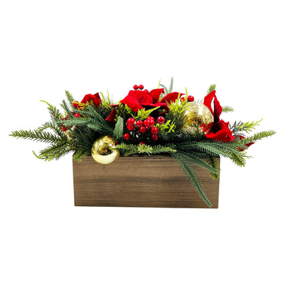 Gold Ornament Pine Centerpiece