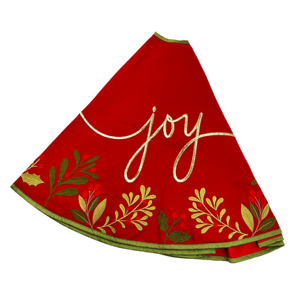 48" Red "Joy" Tree Skirt