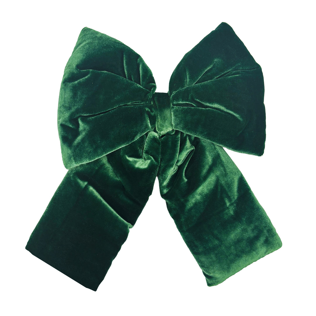 Green Velvet Pre-Made Bow