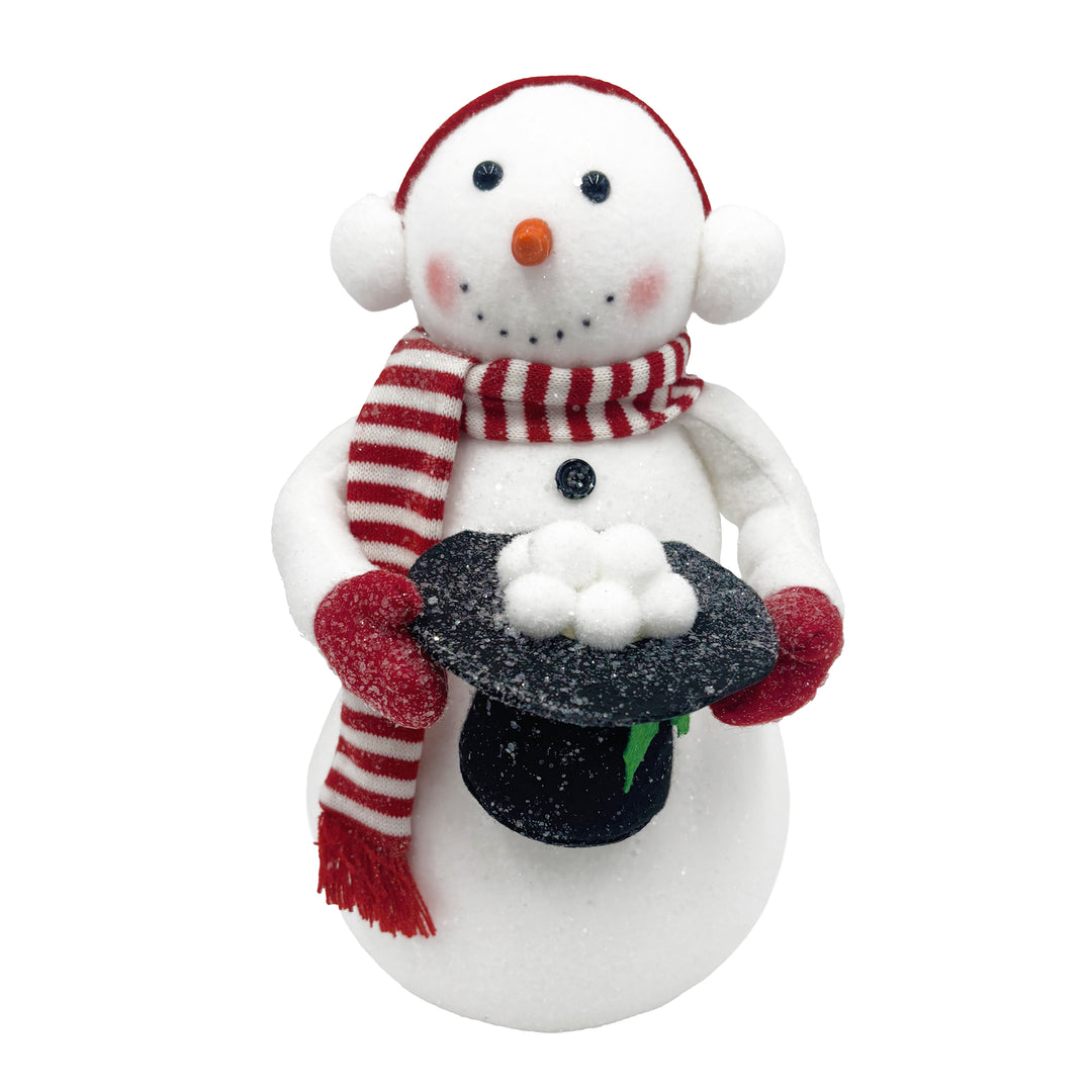 Fabric Snowman with Top Hat & Scarf