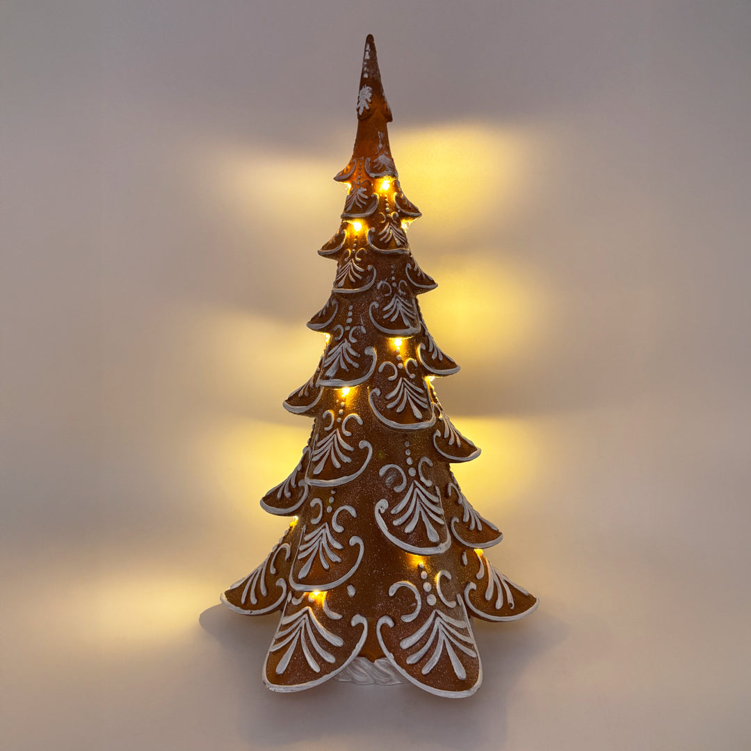 Lit Gingerbread Tree