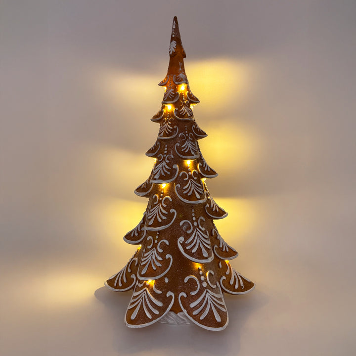 Lit Gingerbread Tree