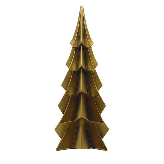 Geometric Resin Gold Tabletop Tree 15"