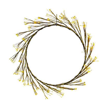 Brown & Gold Wire LED Wreath - 20"