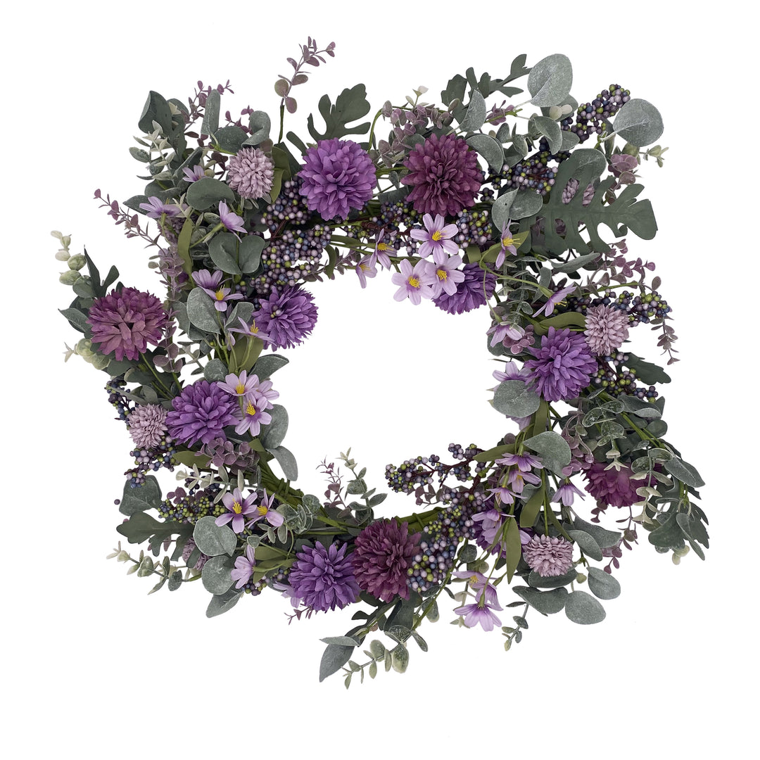 Purple Mum Wreath
