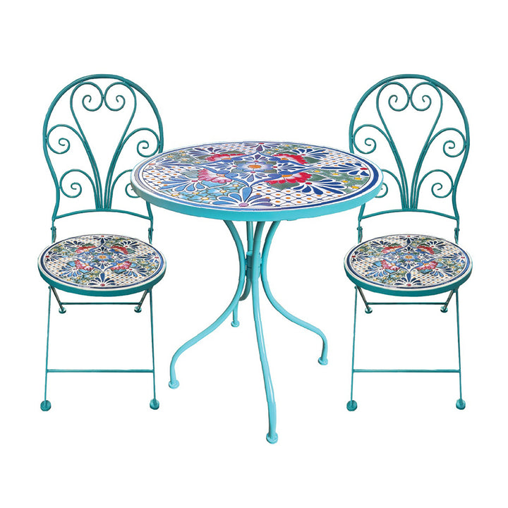 Mosaic Floral Bistro Set 3 Piece