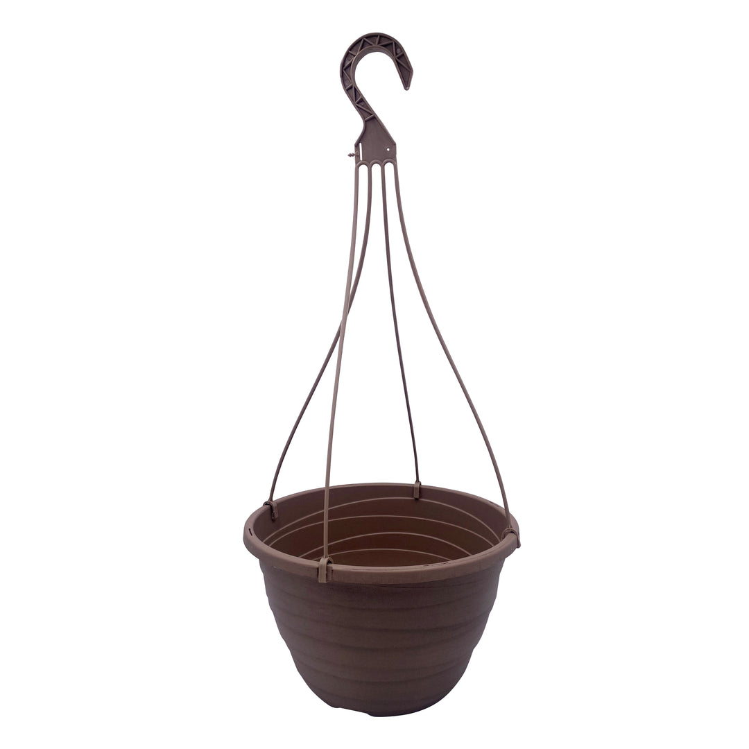 Plastic Lightweight Hanging Basket 12 Inch Clay