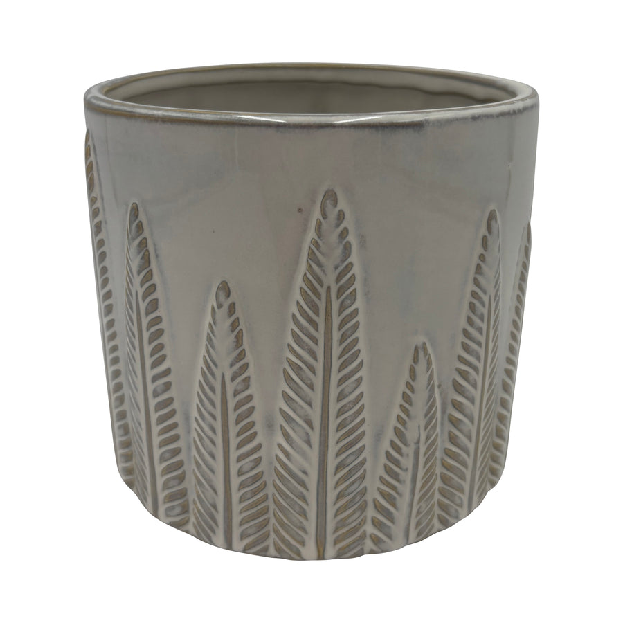 Earth-Inspired Small Indoor Pot White