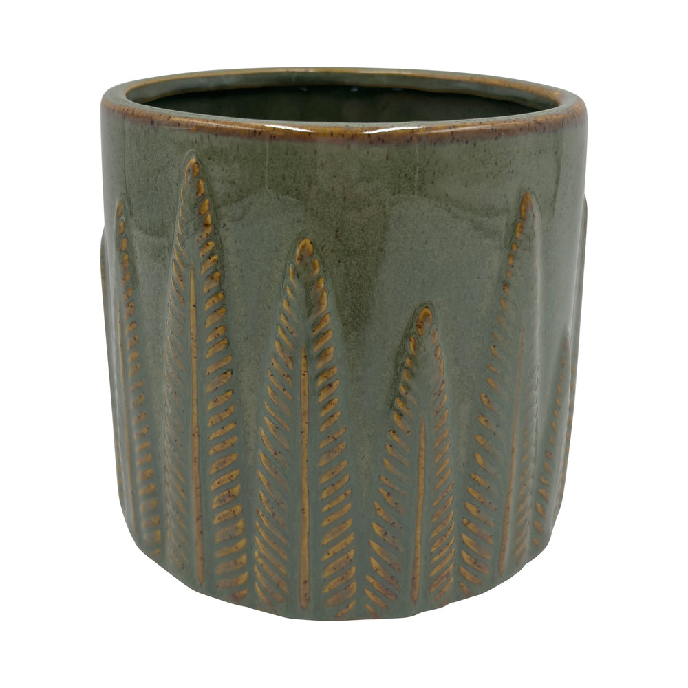 Earth-Inspired Small Indoor Pot Green