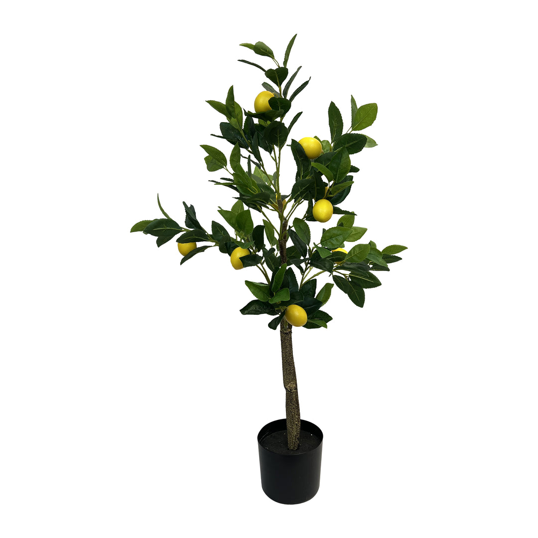 Potted Artificial Lemon Tree 35 Inches