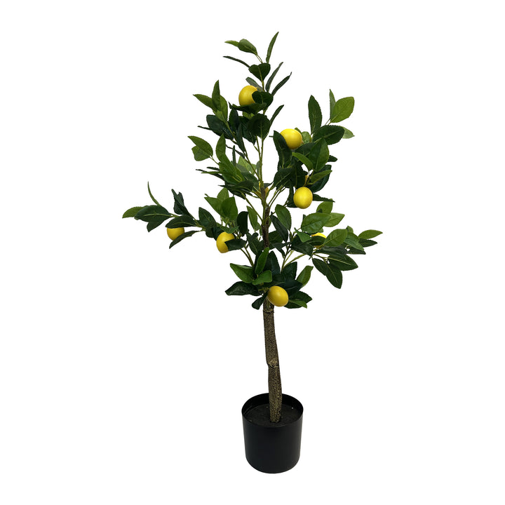 Potted Artificial Lemon Tree 35 Inches
