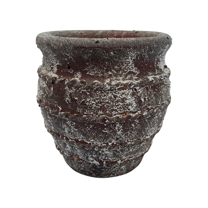 Glazed Ceramic Pot With Rope Design