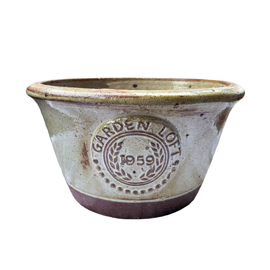 Garden Loft Low Bowl Pot White