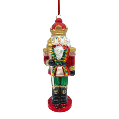 Traditional Glass Nutcracker Ornament