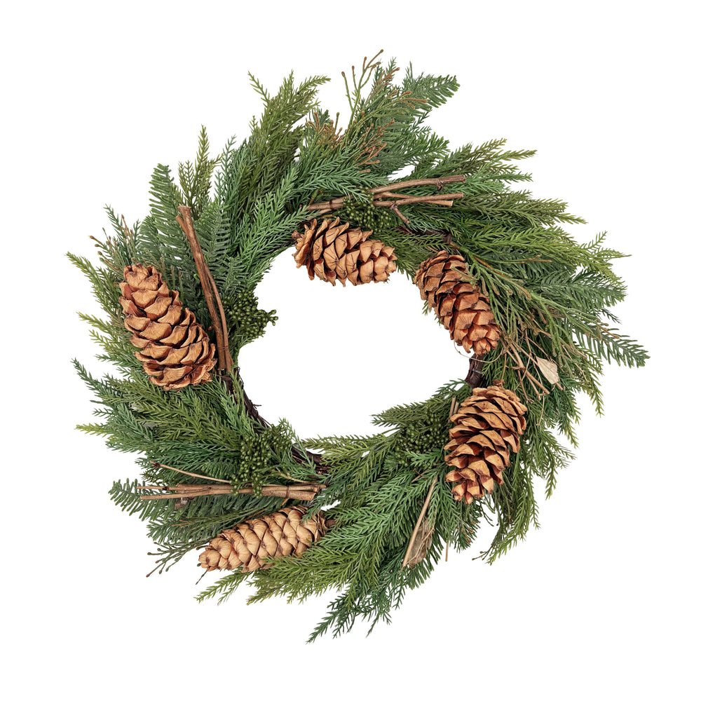 Real Touch Pine and Pinecone Collection Wreath