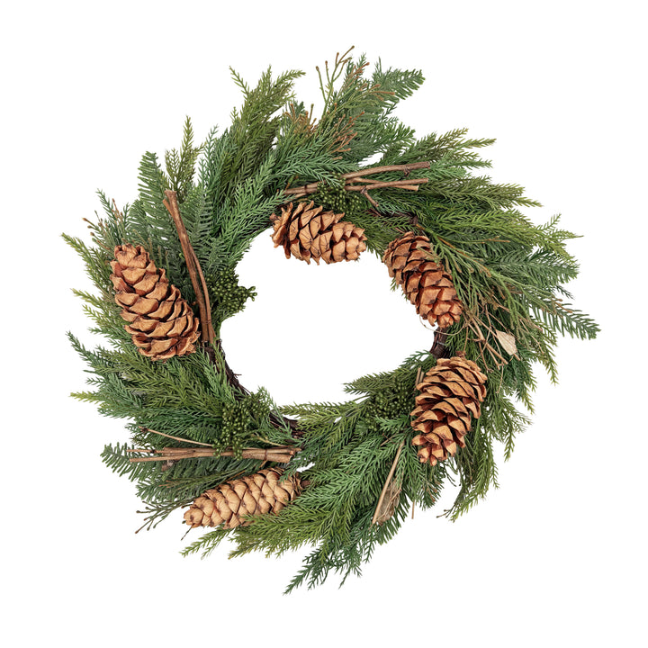 Real Touch Pine and Pinecone Collection Wreath