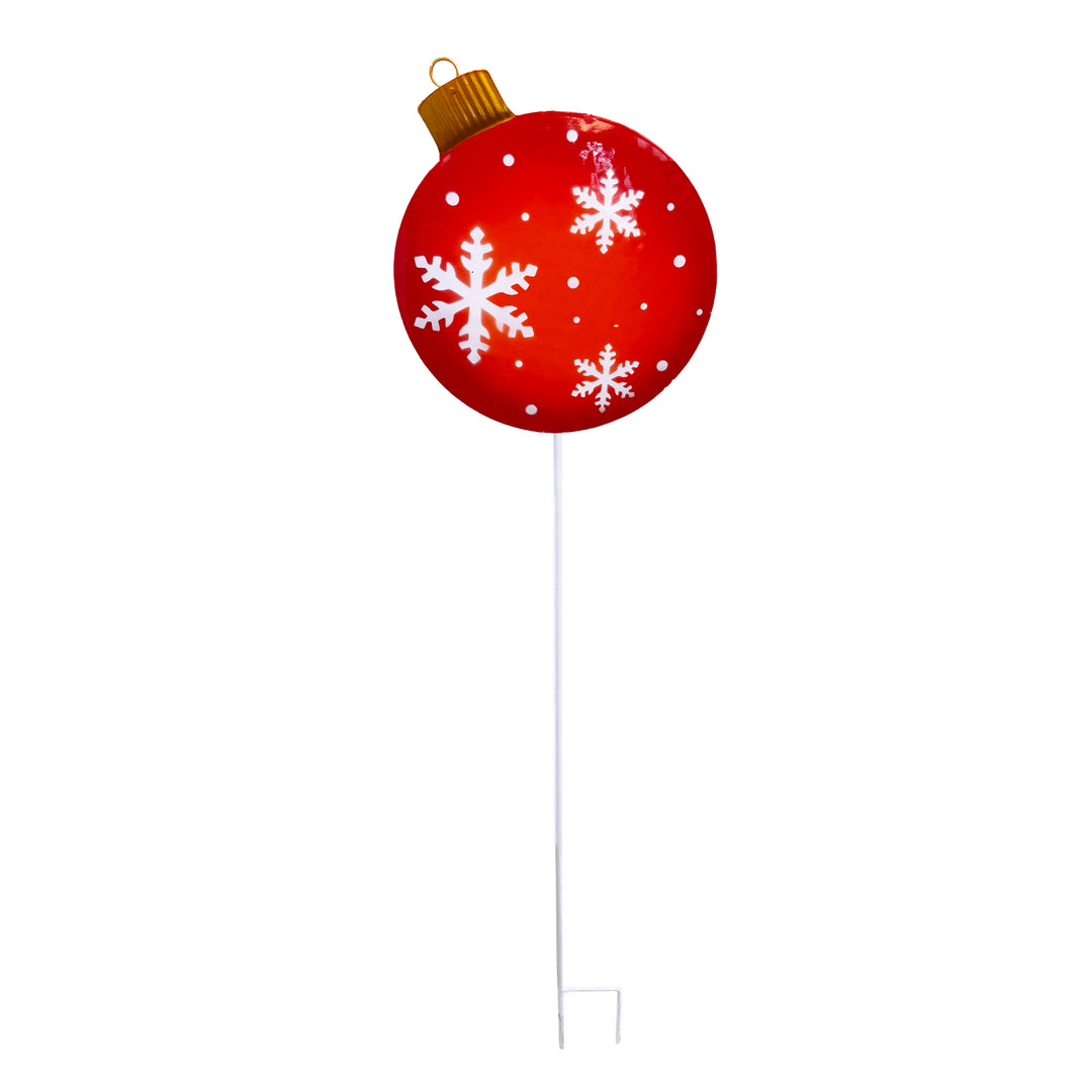 Ornament Yard Stake Red