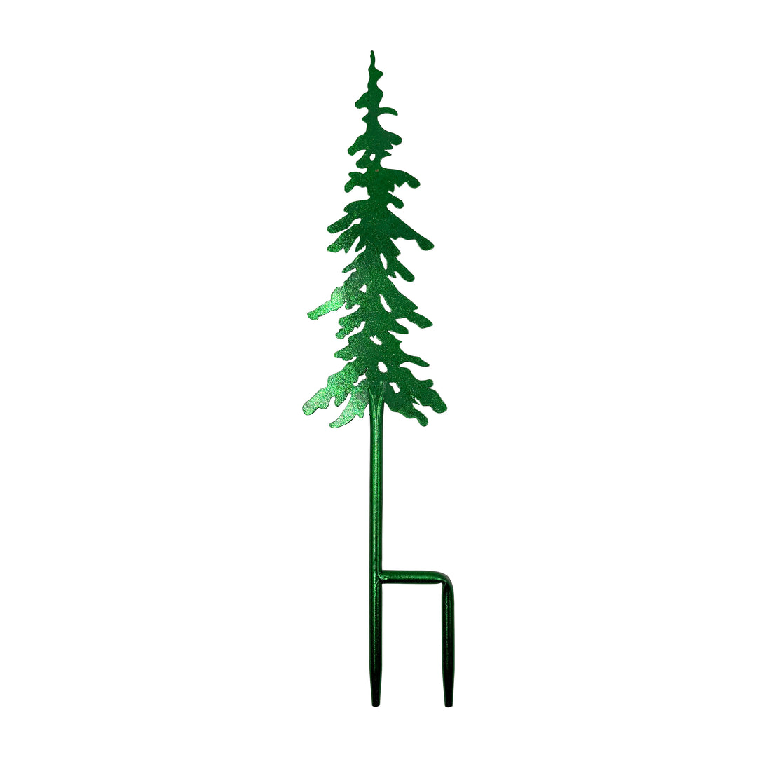 Pine Tree Yard Stake Green
