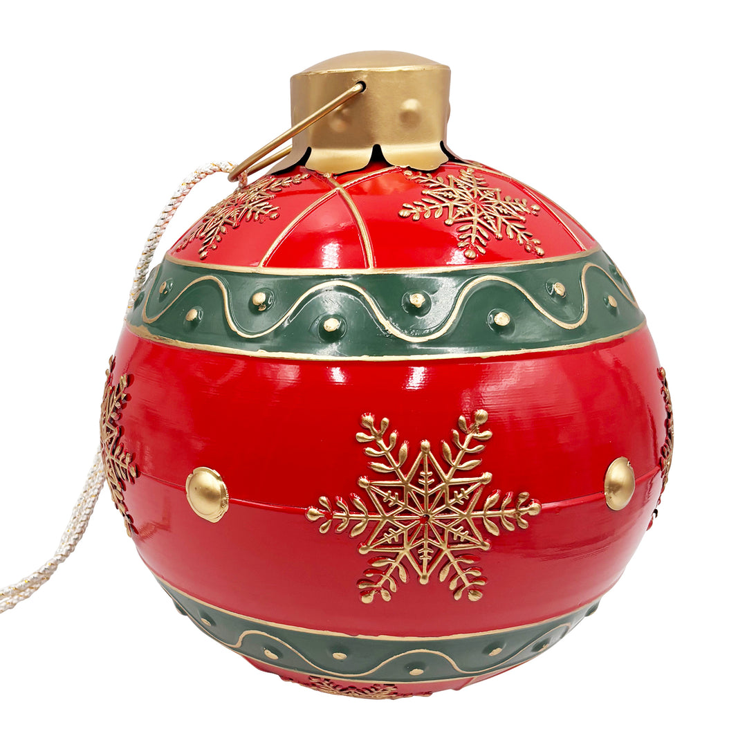 Red and Green Metal Bell Ornament