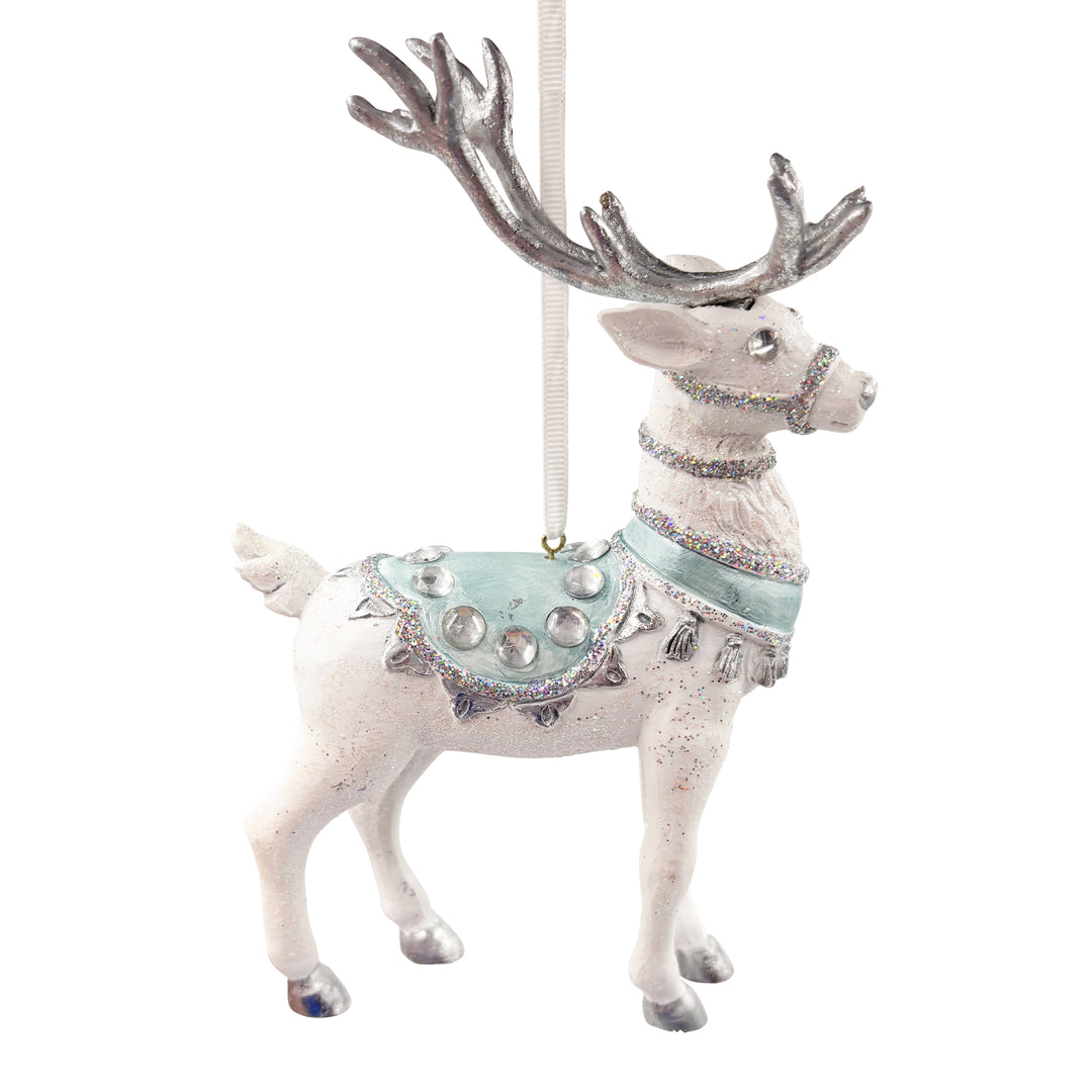 Blue & Silver Reindeer Ornament