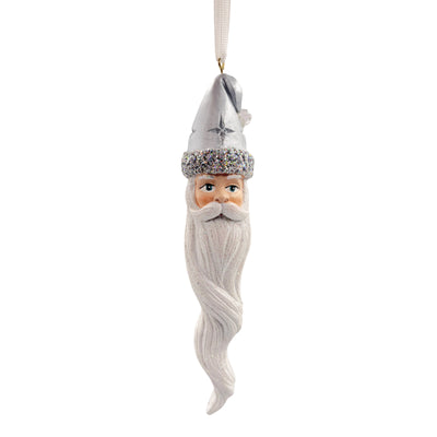 Blue & Silver Icicle Santa Ornament